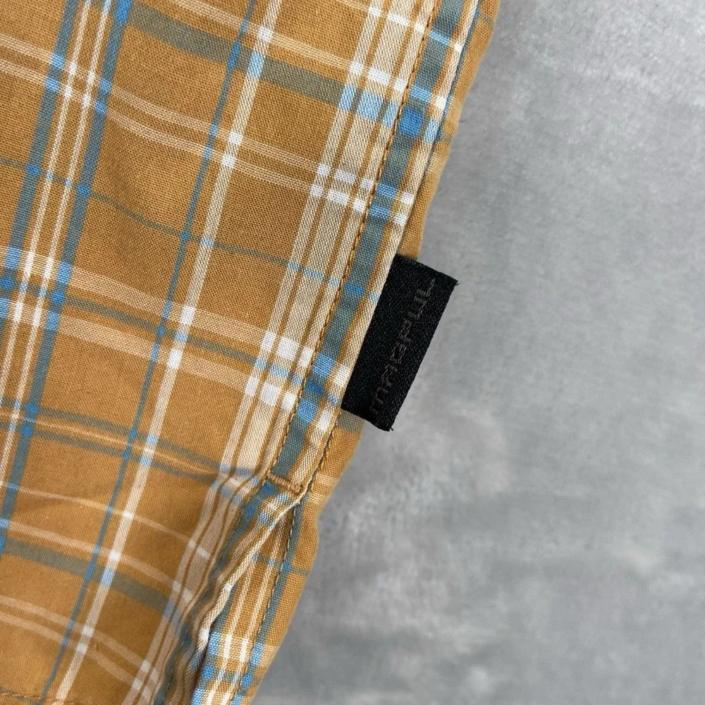 Magpul Industries Shirt men's Large Snap Buttons Plaid Chest Pocket Short Sleeve